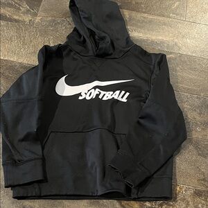 Nike Black and White Softball Hoodie